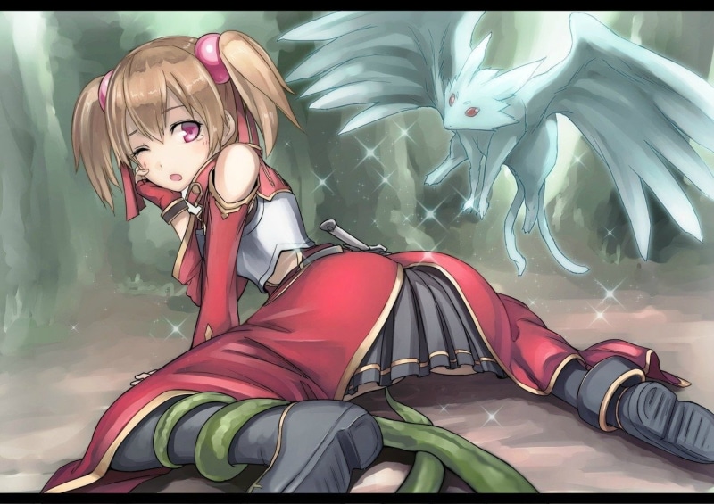 Pina (Sword Art Online), human representation, Sword Art Online, indoors, lifestyles, fashion, women, bed, one person, transfer print, multi colored, day