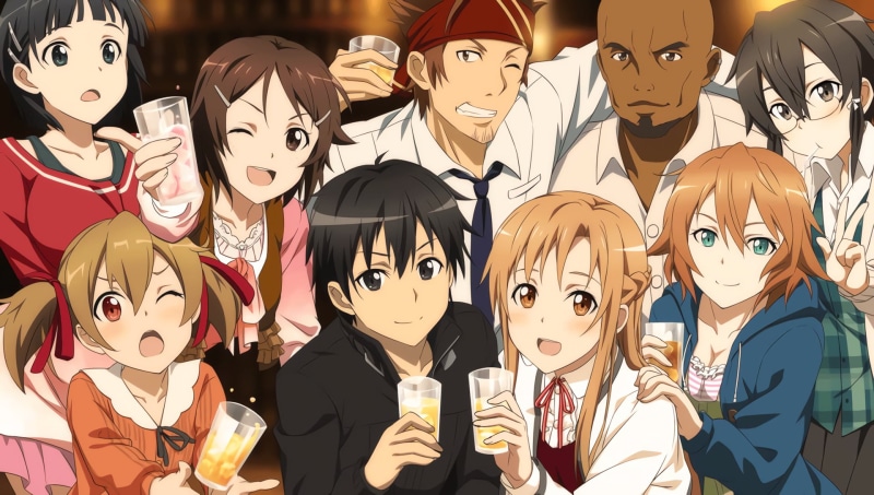 no people, indoors, large group of objects, Asuna Yuuki, variation, Silica (Sword Art Online), day, Suguha Kirigaya, Kirito (Sword Art Online), Agil (Sword Art Online)