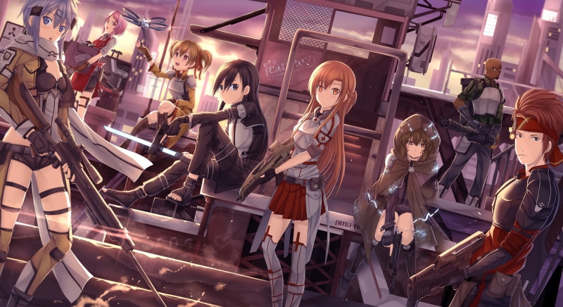 Lisbeth (Sword Art Online), Sinon (Sword Art Online), Argo (Sword Art Online), Silica (Sword Art Online), Sword Art Online, 1080P, Asuna Yuuki, Kirito (Sword Art Online)