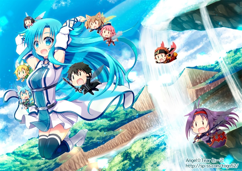 Sword Art Online, Sword Art Online II, Suguha Kirigaya, Ryoutarou Tsuboi, Lisbeth (Sword Art Online), Kirito (Sword Art Online), Asuna Yuuki, Keiko Ayano