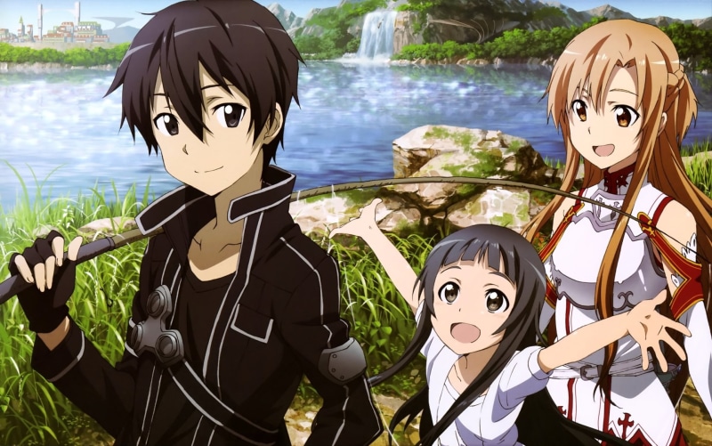 1080P, close-up, Kirito (Sword Art Online), human representation, mask - disguise, female likeness, online, representation, Asuna Yuuki, craft