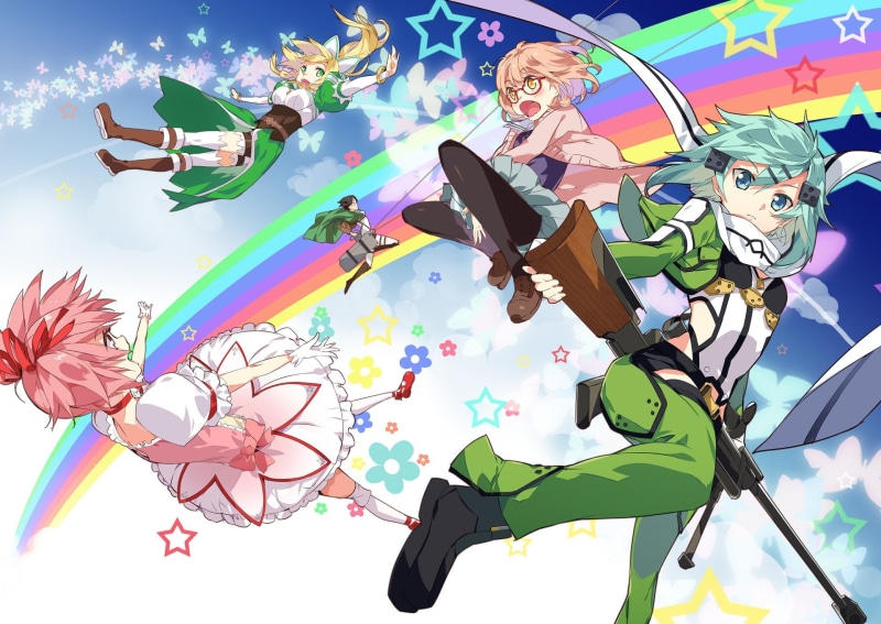 gun, mirai, kuriyama, sword, weapon, kyojin, kanata, rivaille, shinon, kaname, glasses, madoka, yuusuke, kyoukai, sao, shingeki, 1080P, art, leafa, online