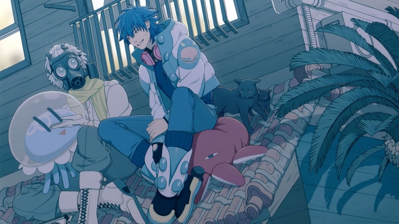 art and craft, DRAMAtical Murder, arts culture and entertainment, 1080P, musical instrument, glass - material, leisure activity, young men, indoors, creativity