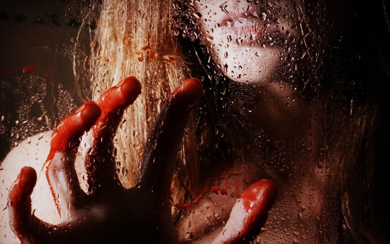 Psycho, 1080P, women, murder, water on glass, blood