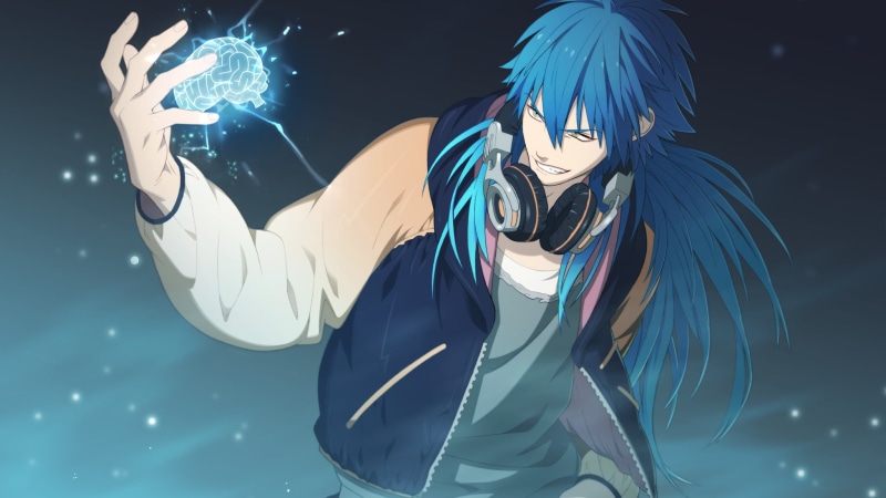 anime boys, 1080P, blue hair, anime, long hair, DRAMAtical Murder, headphones