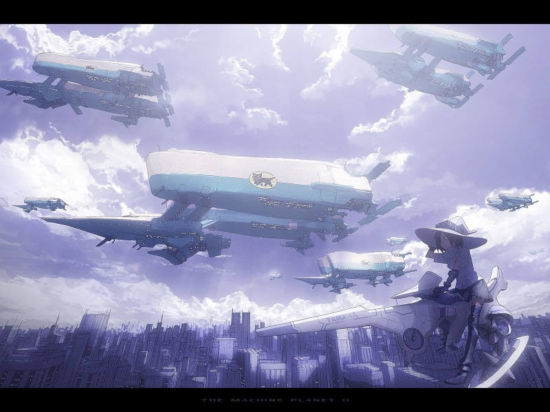 water, 720P, green, building, global communications, airship, outdoors, machine, economy, office building exterior, day, flying, digital composite, financial district