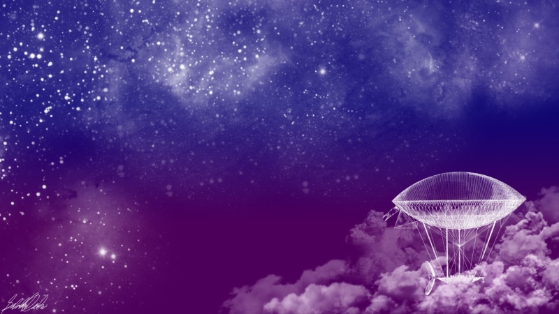 dramatic sky, no people, beauty in nature, galaxy, blue, digital composite, nature, night, stars, science, dark, purple, sky, outdoors, fantasy ship, illustration