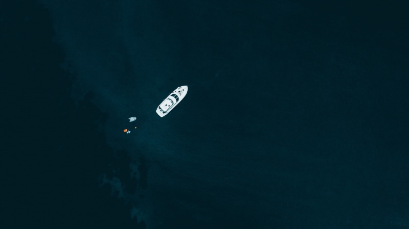 2K, boat, vehicle, nature, sea, aerial view