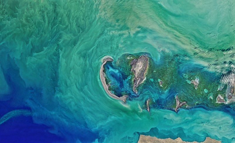 8K, Aerial view, 8K, Caspian Sea, 4K