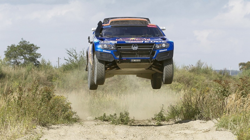 vehicle, Volkswagen, rally cars, Dakar race, car, 1080P, jumping