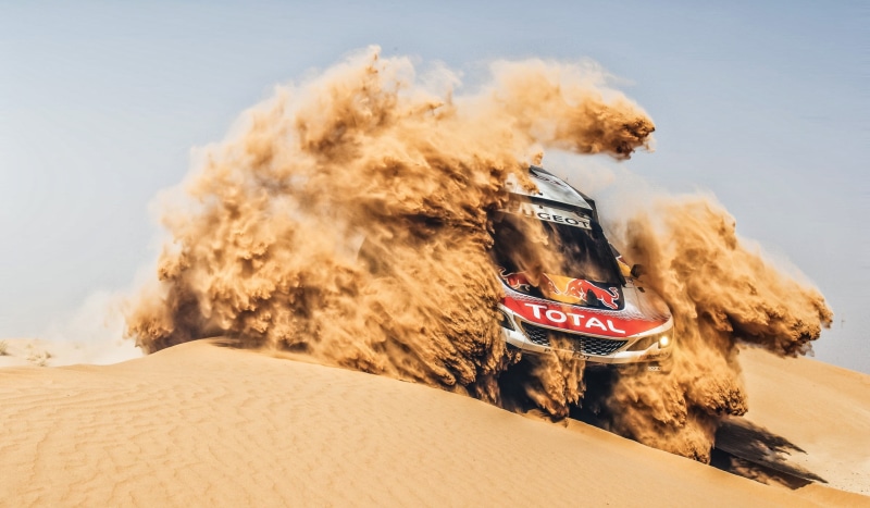day, no people, Rally, Peugeot, text, beach, 2K, western script, nature, outdoors, land, vehicle, sand, environment, heat - temperature, sand dune, car