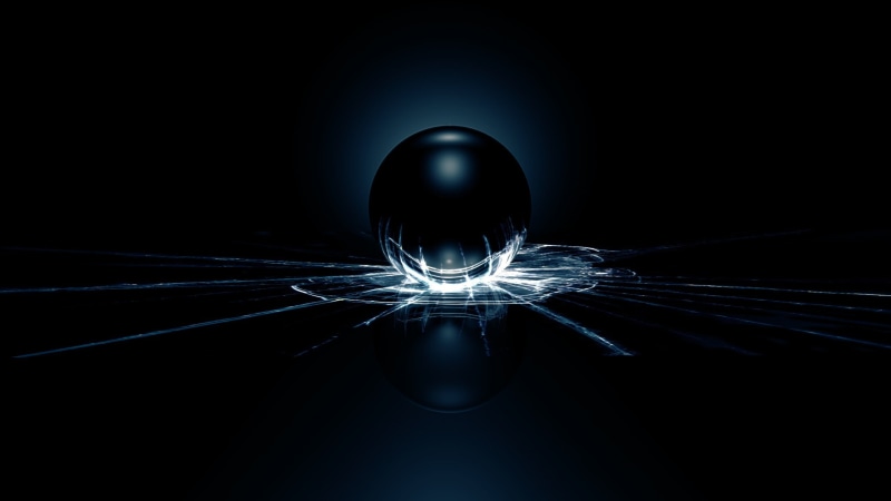 electricity, indoors, sphere, dark, pattern, no people, water, night, light - natural phenomenon, blue, reflection, abstract, motion, break, nature, black