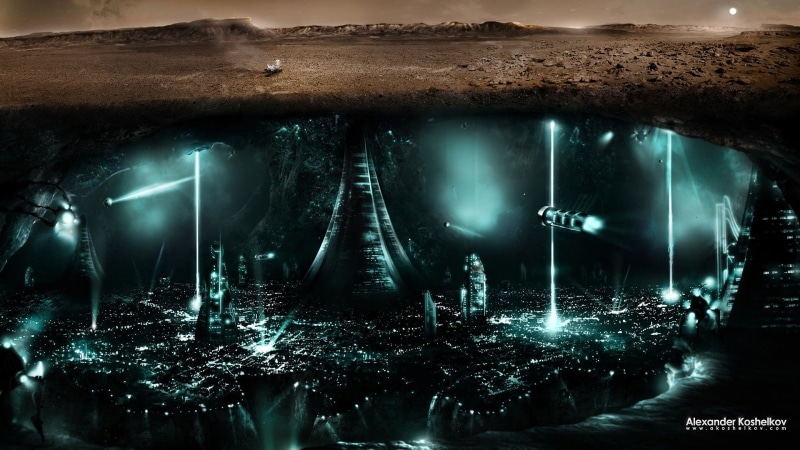 alexander koshelkov, mars, unreal, life, photo manipulation, 1080P, curiosity, hd