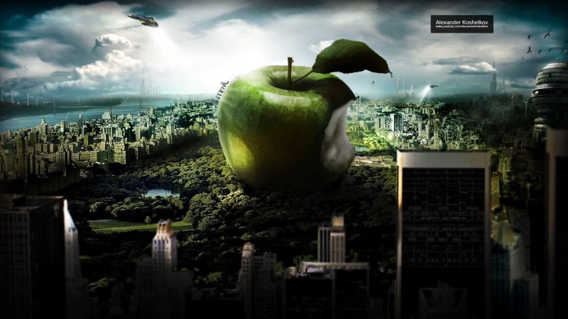 Koshelkov, alexander, cities, Apples, 1080P, Imac, design