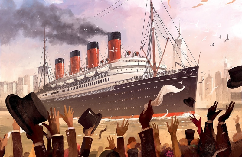 Transatlantic, by Dominik Mayer, Dominik Mayer, Game Art, Art, Figure, People, Transatlantic Boardgame Illustrations, " Transatlantic", Illustration, 1080P