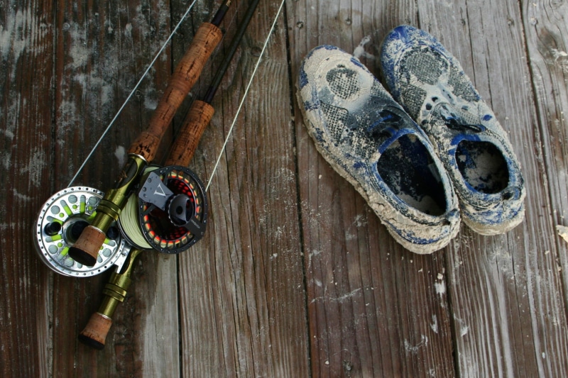 vacation, container, rod, fly fishing, activity, angling, personal accessory, fishing Hook, wading, fly, equipment, wood - Material, hobbies, blue, sneakers