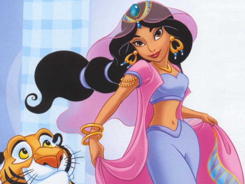 jasmine, musical equipment, arts culture and entertainment, indoors, lifestyles, representation, music, Aladdin, portrait, one person, princess, childhood