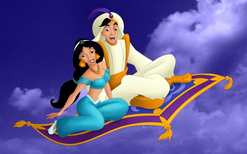 hd, jasmin, 1080P, carpet, aladdin, prince, magic, princess