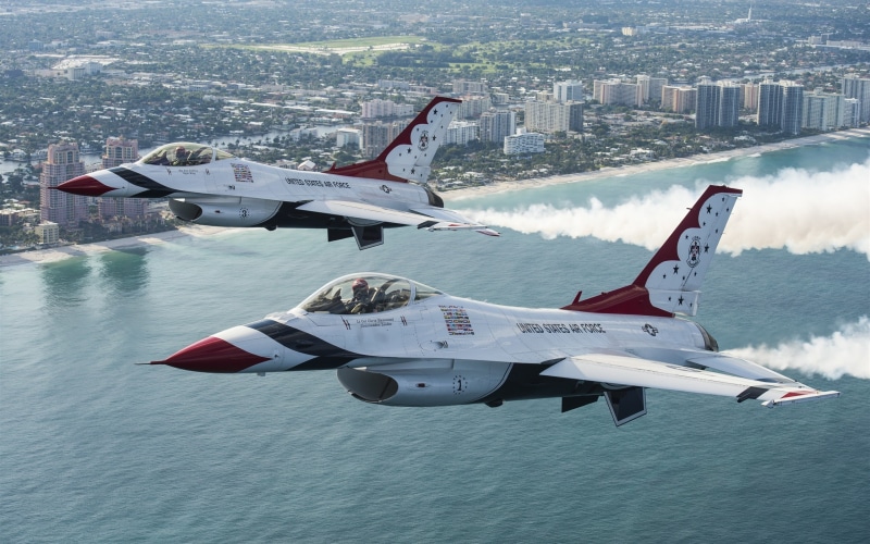 Thunderbird, Fighter, f, 2K, Flight, Sky