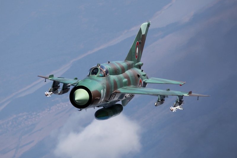 cloud - sky, 1080P, The MiG-21, plane, motion, aircraft, military airplane, airplane, nature, fighter plane, mode of transportation, no people, military
