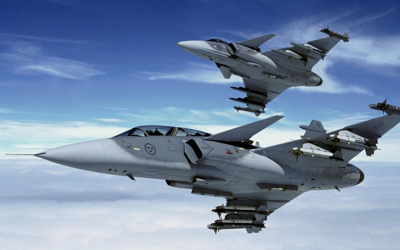 side view, cloud - sky, airplane, military, mode of transportation, motion, plane, air force, 1080P, nature, on the move, sky, fighter, transportation