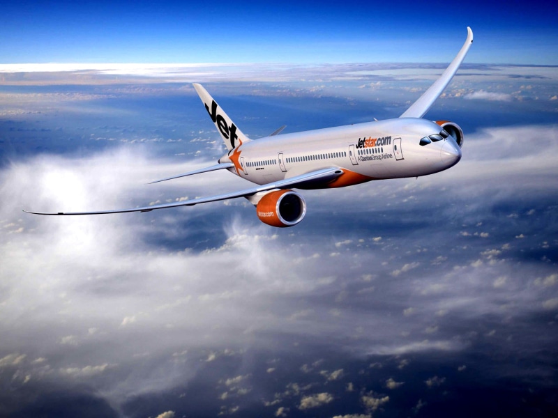 journey, aircraft Wing, boeing, above, mid-air, transportation, aerospace Industry, airport, Jetstar, flying, speed, Airways, no people, blue, Height, engine