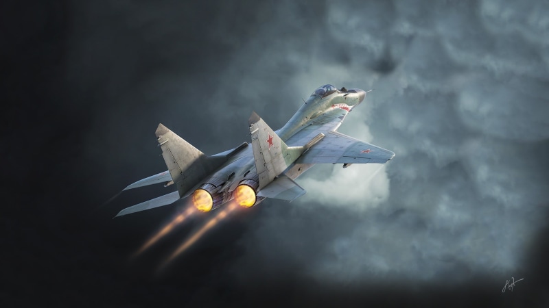 Nozzle, MiG, by rOEN911, Flies, Clouds, Fulcrum, The sky, by Antonis (rOEN911) Karidis, The plane, MiG 29, Fighter, The MiG-29, 1080P, Russia, by Antonis Karidis