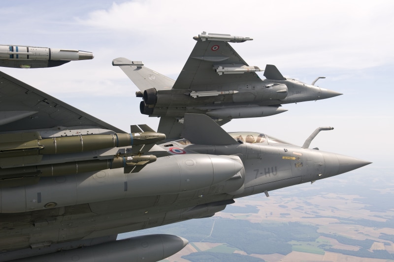 fighter, aircraft, 4K, Rafale, French Air Force, Dassault, France