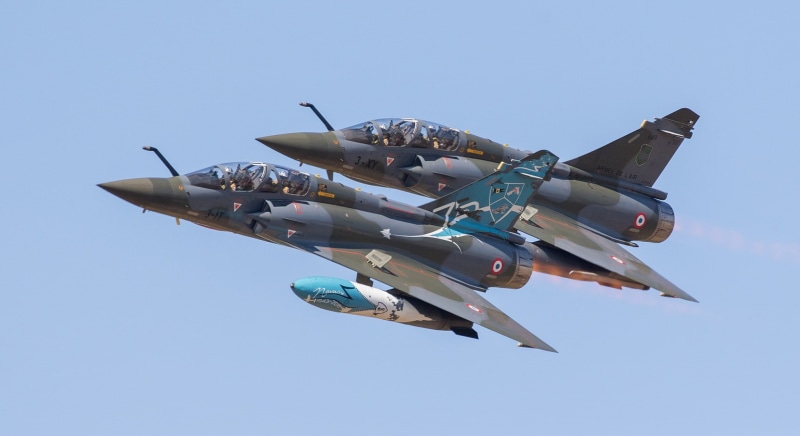 Dassault Rafale, The French air force, pair, multi-role fighter, 1080P, Rafale C, flight