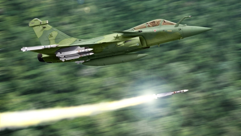 speed, mid-air, flying, no people, outdoors, jet, 1080P, fighter, side view, plane, Missile, transportation, mode of transportation, nature, Air Force