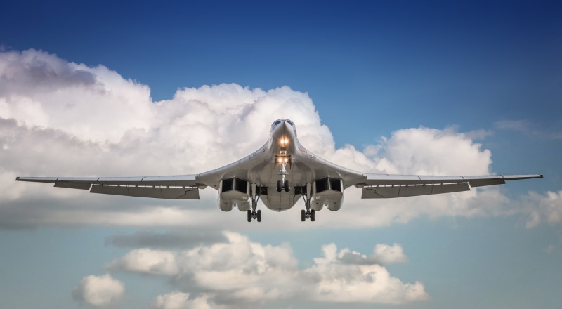 The plane, Tu 160, Tupolev, Tu-160, Ту160, Videoconferencing Russia, Flight, Blackjack, Swan, " White Swan", Wings, Clouds, 1080P, product 70, Aviation