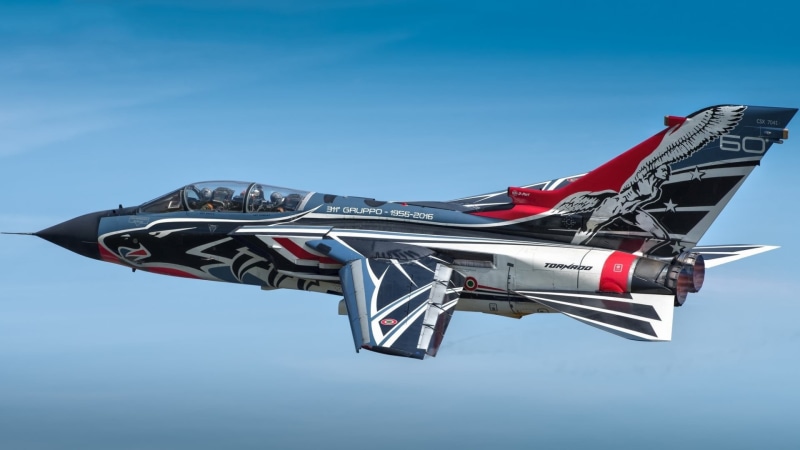 flying, panavia tornado, clear sky, blue, airliner, jet aircraft, air vehicle, army, no people, airplane, military, aviation, military airplane, flight