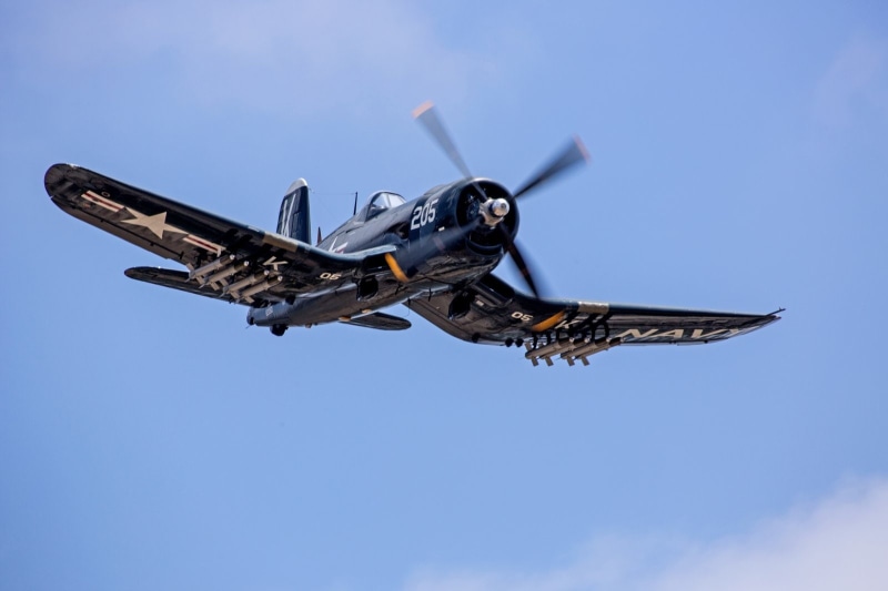 fighter, aircraft, airplanes, airshow, american, aeroplane, corsair, flight, 720P, war, north, f4u-4, flying