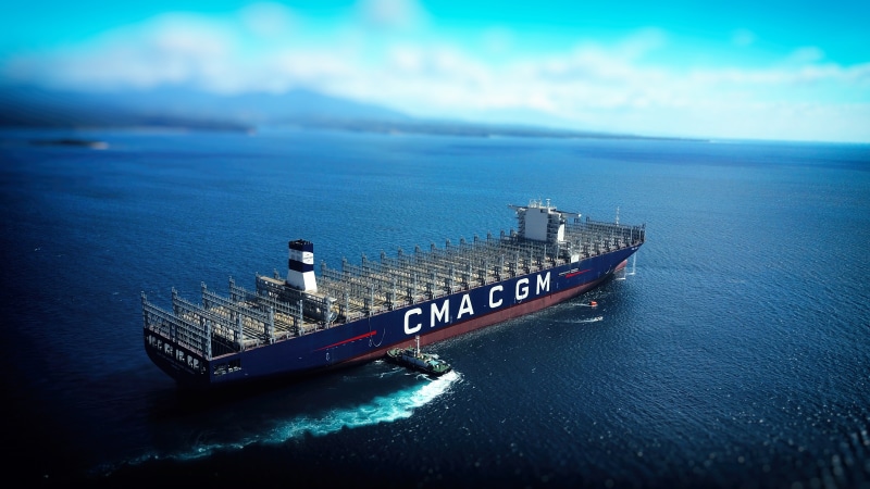 M/V CMA CGM Antoine de Saint Exupery, Container Ship, Antoine de Saint Exupery, Empty, CMA CGM Antoine de Saint Exupery, Vessel, 4K, A cargo ship, Sea