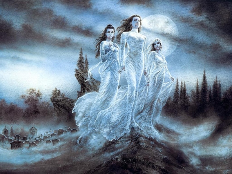 480P, female, vampire, art, abstract, luis, sextette, royo, lady, Luis Royo, ghost, hd, girl, fantasy