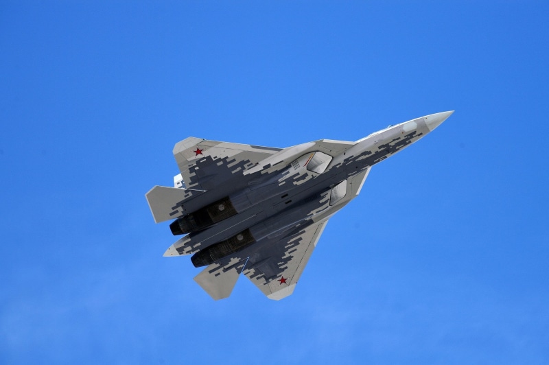 T-50, Videoconferencing Russia, 1080P, flight, multi-role fighter, Su-57