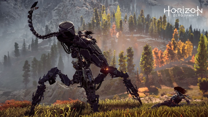 Horizon: Zero Dawn, army soldier, tree, adult, nature, armed forces, Aloy (Horizon: Zero Dawn), land, plant, headwear, aggression, military uniform, outdoors