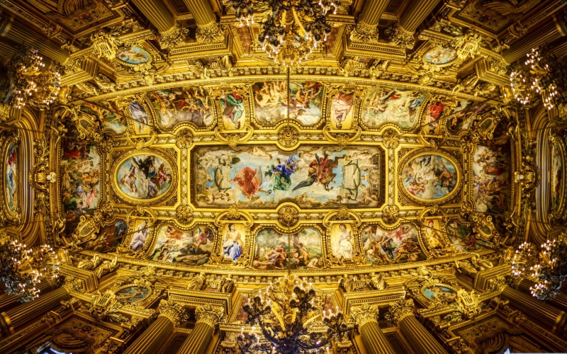 France, Opera Garnier, the ceiling, 4K, Paris