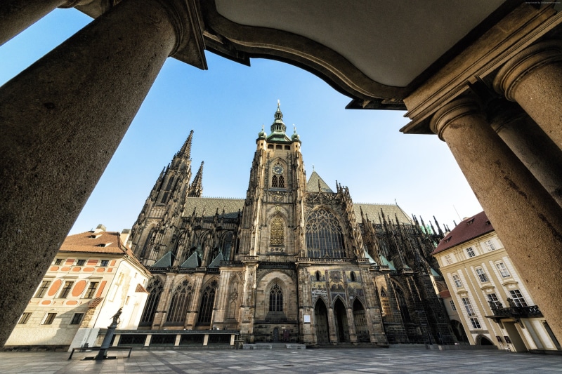 travel, Cathedral of St Vitus, Gothic, Tours, Prague, exterior, 2K, Castle, Czech Republic