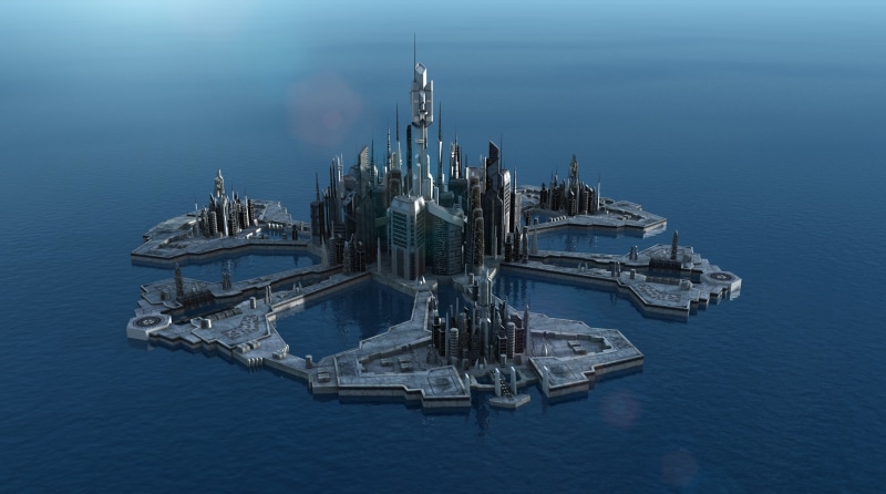 digital art, science fiction, sea, 4K, Stargate, Stargate Atlantis