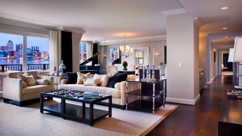 couch, domestic room, interior design, chair, home, furniture, electric lamp, 1080P, architecture, seat, business, built structure, living room, lighting equipment