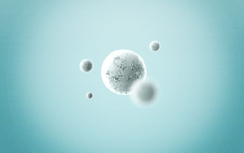 studio shot, colored background, balloon, shape, nature, indoors, water, close-up, ball, black, mid-air, motion, space, no people, space art, 720P, blue