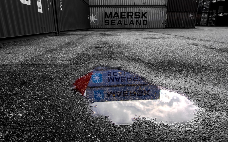 puddle, road, color key, communication, architecture, transportation, western script, outdoors, barrier, colorful, hdr, day, black and white, road marking