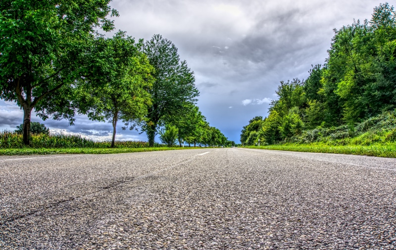 infinite, no people, transportation, high dynamic range, scenics - nature, nature, forest, wide, cloud - sky, trees, asphalt, contrast, worm, direction