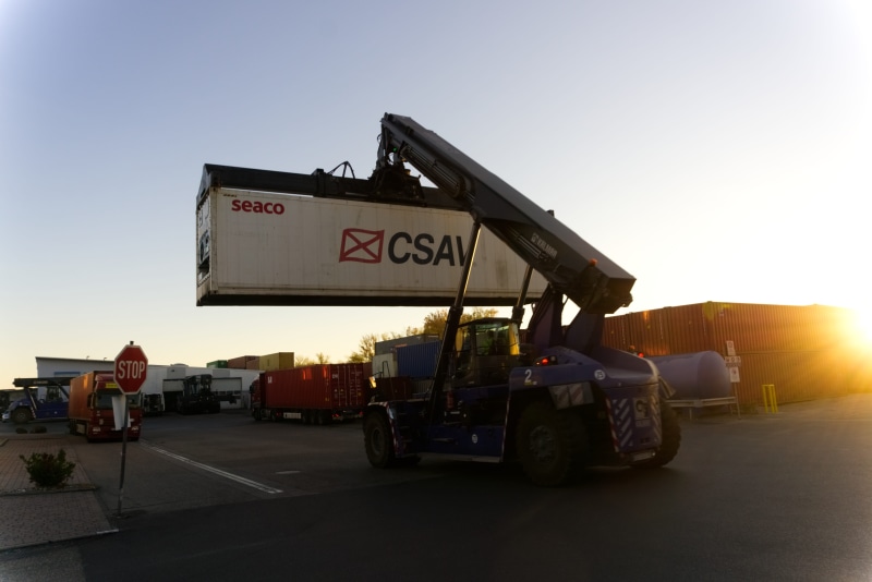 container, stacked, envelope, motor vehicle, container handling, transport, industry, architecture, transportation, sunset, clear sky, mode of transportation