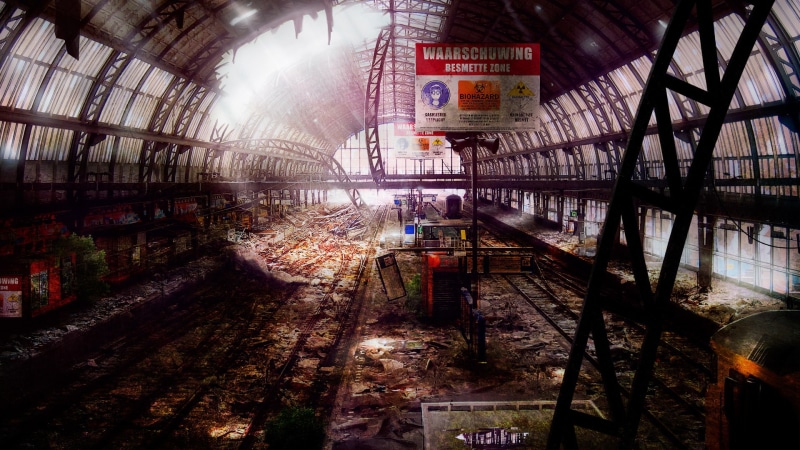warehouse, urban, decay, abandon, station, digital/artwork, train, 1080P, sunlight, deserted, hd, antique