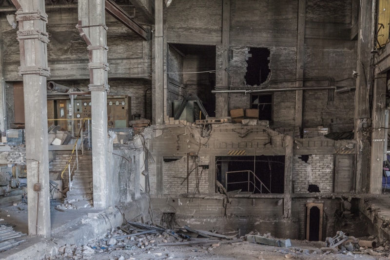 torn, destruction, abandoned, broken, paint, architecture, urban, ruined, obsolete, no people, exterior, building, ruin, dark, graffiti, industry, collapsing