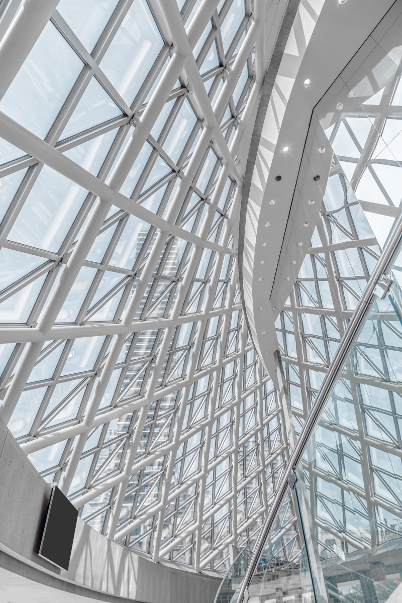 toronto, minimal, built structure, architecture and art, sunlight, low angle view, patern, spiral, architecture, abstract, light, clean, glass - material