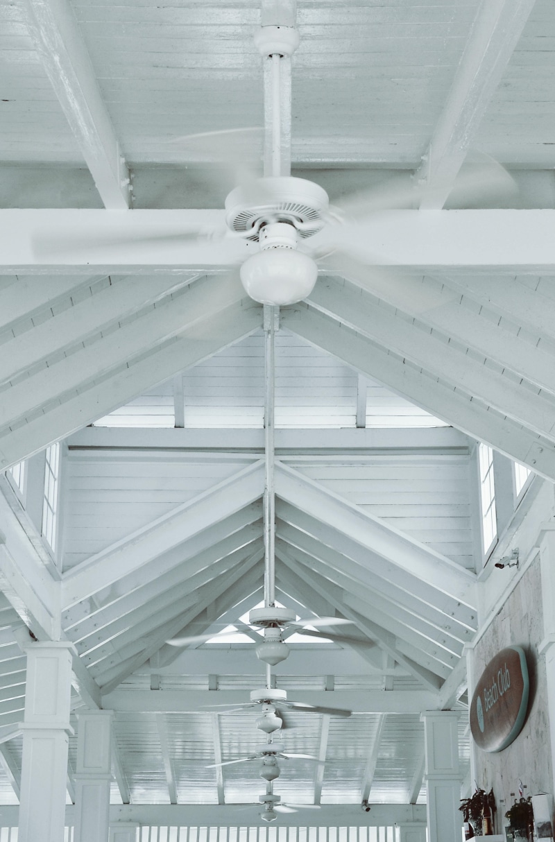 building, pattern, ceiling fan, lobby, chill out area, hanging, bar, hot, architectural column, relax, day, white, resort, luxury, atmosphere, indoors