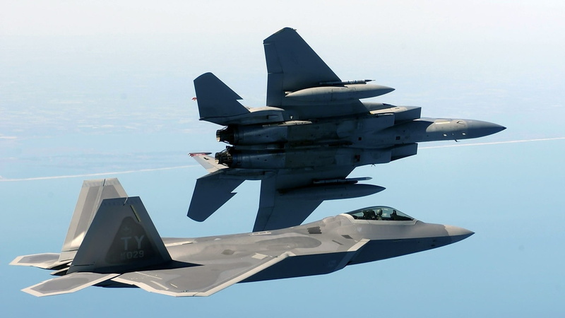 1080P, military aircraft airplane jets f22 raptor f 15 eagle